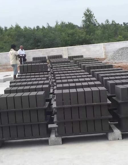Installation réussie de la machine à briques de cendres volantes QT4-15 en Inde